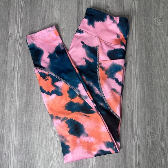 Tek Gear Workout Leggings Pink Tie-Dye - Women’s Small - High Waisted - Picture 3 of 6